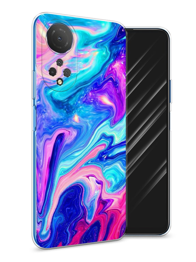 

Чехол Awog на Honor X7 2022 "Потеки краски", Разноцветный, 6108850-10
