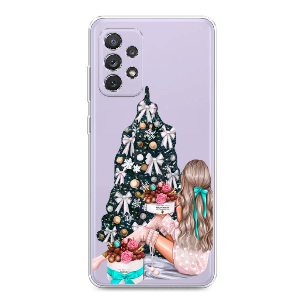 

Чехол на Samsung Galaxy A73 "New Year", Зеленый;бежевый;голубой, 2104650-5