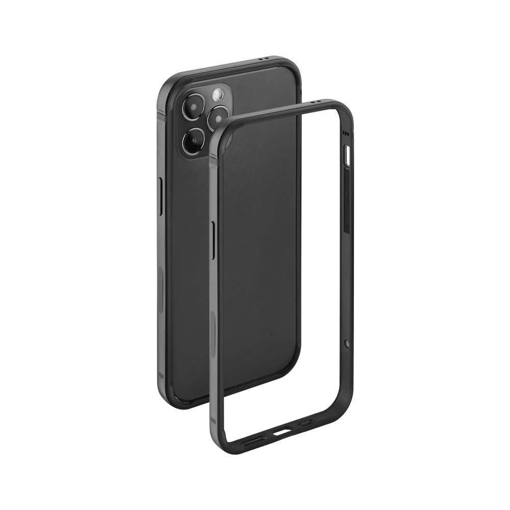 

Бампер защитный Alum Bumper для Apple iPhone 12 Pro Max, черный, Deppa