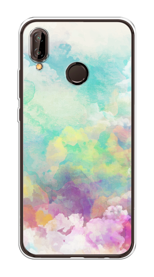 

Чехол на Huawei Nova 3 "Воздушное небо", Белый;голубой;розовый;желтый, 66150-1