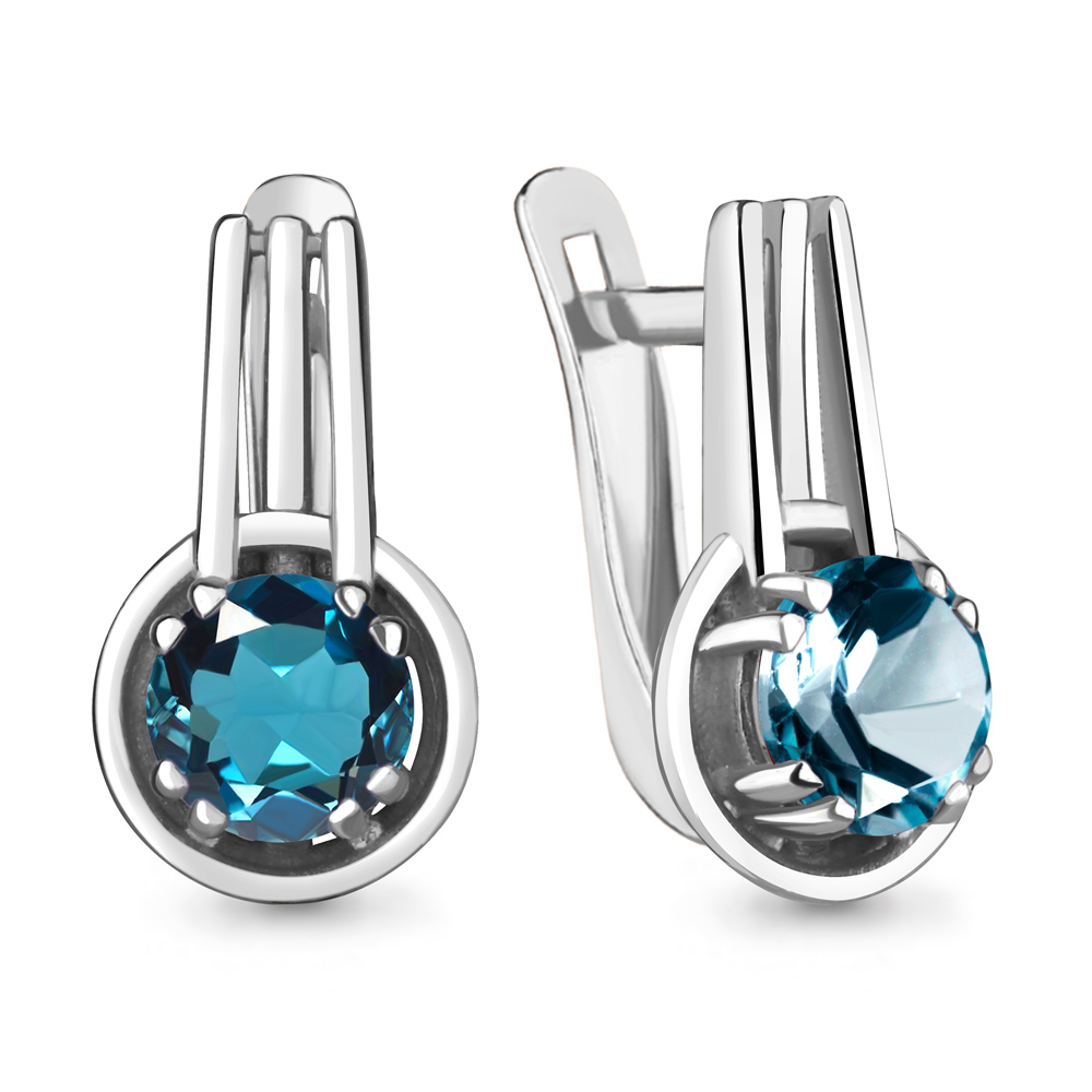 

Серьги из серебра с топазом Aquamarine Aquamarine 4770808_925_р, 4770808_925_р