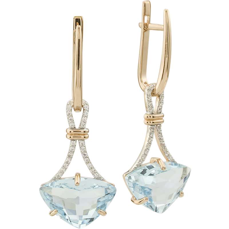 

Серьги из красного золота с фианитом, топазом ALORIS Серьги 1739ТКц, Серьги 1739ТКц