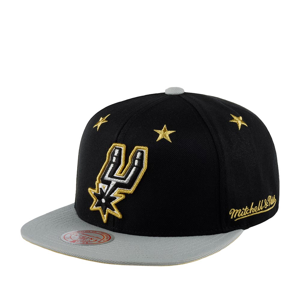 Бейсболка унисекс MITCHELL NESS 6HSSDX19024-SASBKGYTDU San Antonio Spurs NBA черная/серая