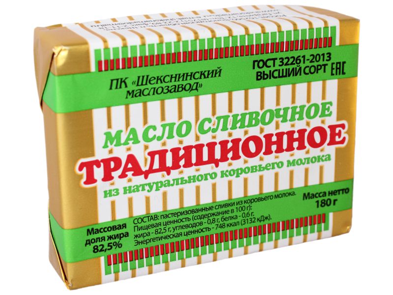 фото Сливочное масло шекснинский маслозавод традиционное 82,5% бзмж 180 г