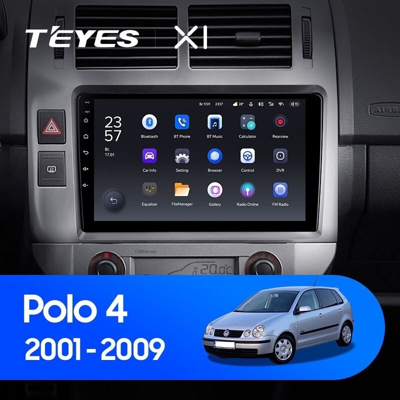 Штатная магнитола Teyes X1 4G 232 Volkswagen Polo Mk4 2001-2009 F2 2560000₽