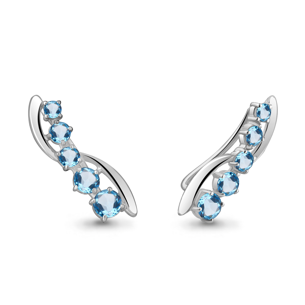 

Серьги из серебра с топазом Aquamarine Aquamarine 4770305_925_р, 4770305_925_р