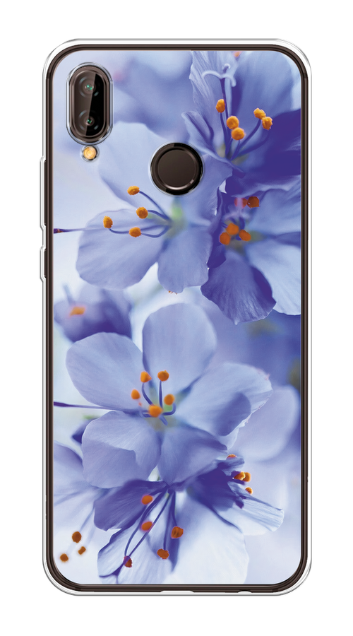 

Чехол на Huawei Nova 3 "Фиолетовые цветки", Фиолетовый;синий, 66150-1