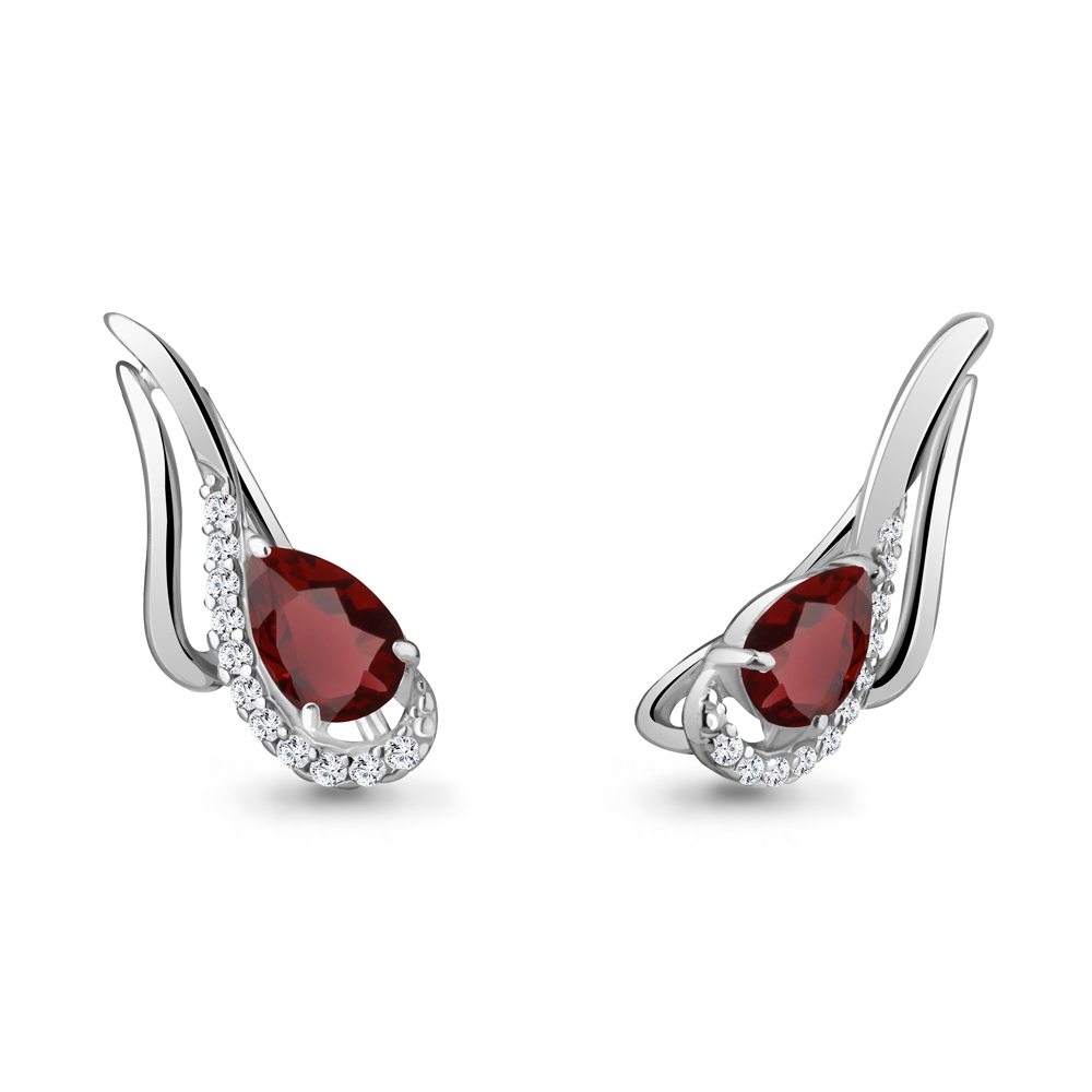 

Серьги из серебра с гранатом Aquamarine Aquamarine 4770203А_925_р, 4770203А_925_р
