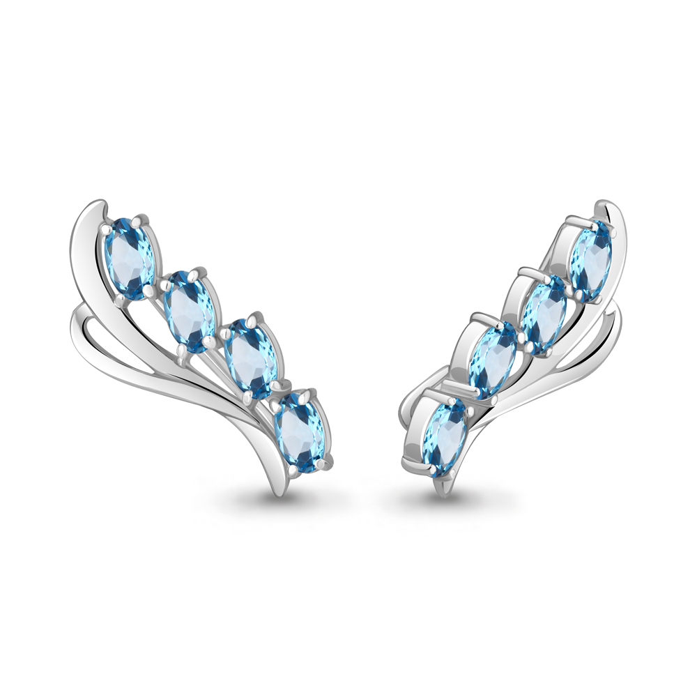 

Серьги из серебра с топазом Aquamarine Aquamarine 4769905_925_р, 4769905_925_р