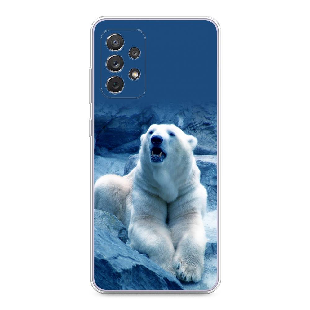 

Чехол на Samsung Galaxy A73 "Белый медведь", Голубой;белый, 2104650-1