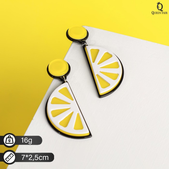 

Серьги подвески из бижутерного сплава Queen Fair 4690301, пластик