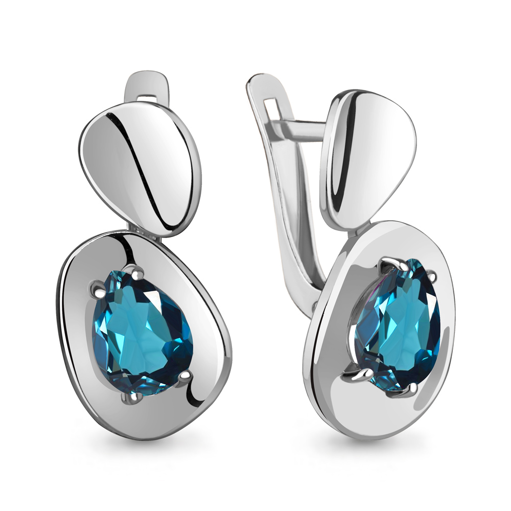 

Серьги из серебра с топазом Aquamarine Aquamarine 4769508_925_р, 4769508_925_р