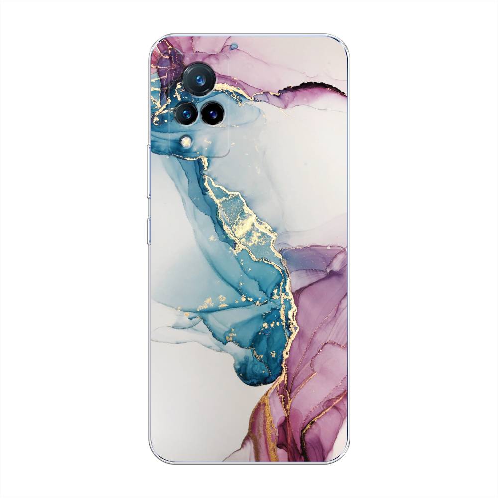 

Чехол на Vivo V21 "Розовые разводы рисунок", 264350-3