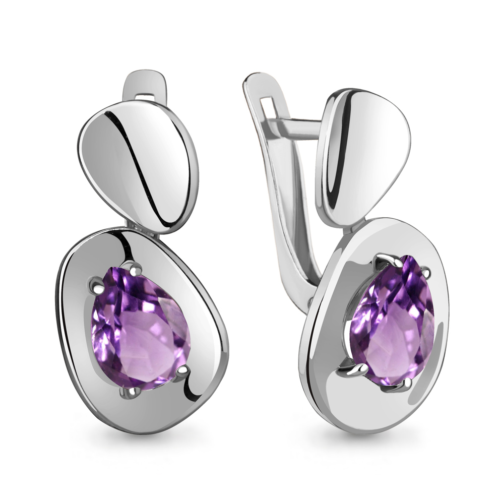 

Серьги из серебра с аметистом Aquamarine Aquamarine 4769504_925_р, 4769504_925_р