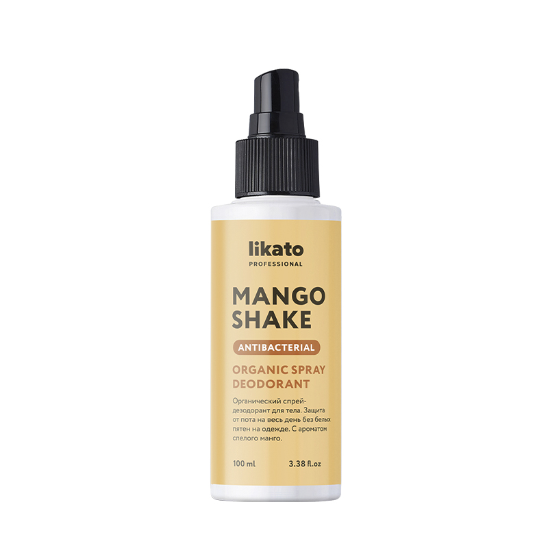 фото Органический спрей-дезодорант для тела mango shake likato professional 100 мл