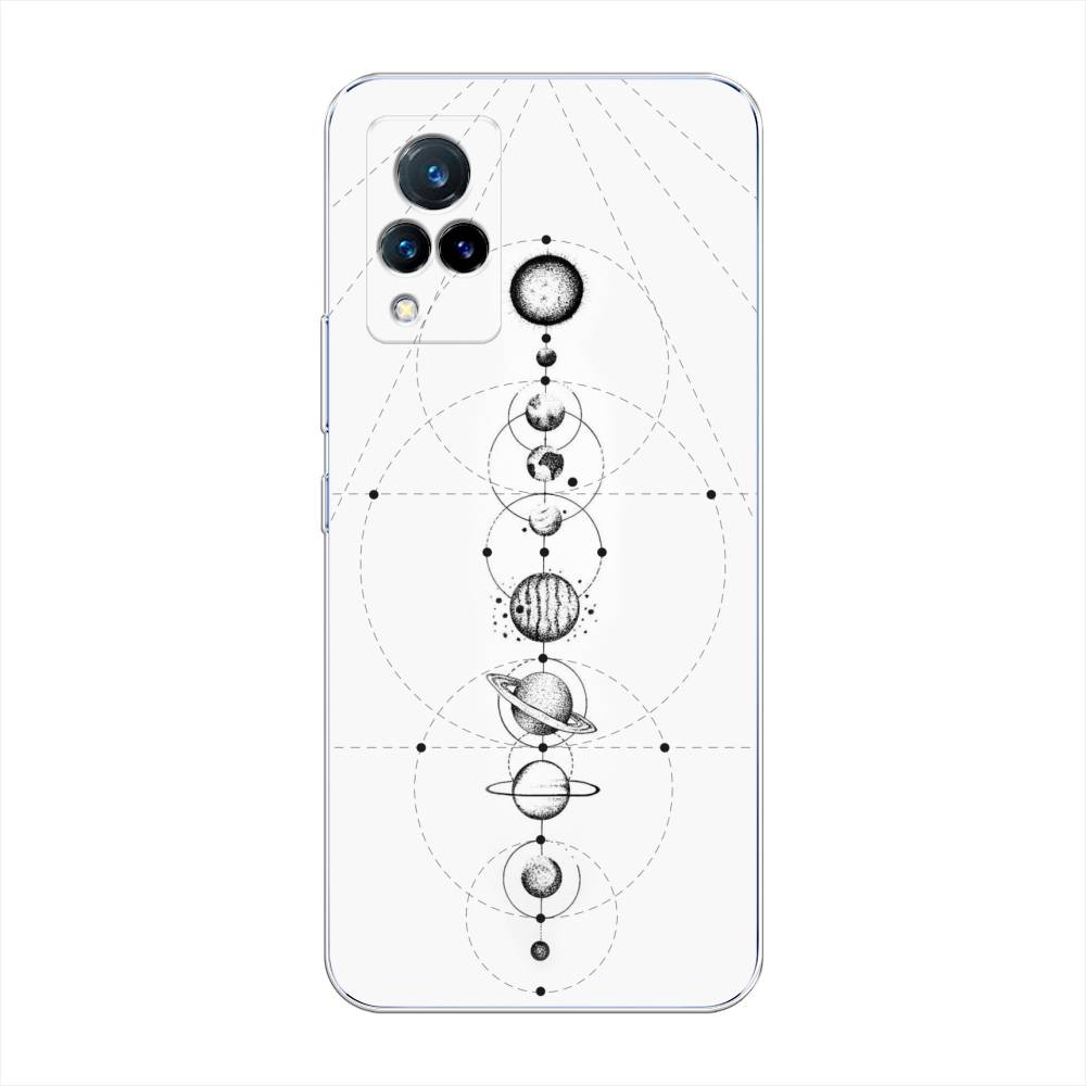

Чехол на Vivo V21 "Парад планет", Серый, 264350-2