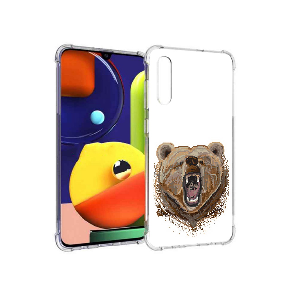 

Чехол MyPads Tocco для Samsung Galaxy A70 пиксельный медведь (PT128584.546.539), Прозрачный, Tocco