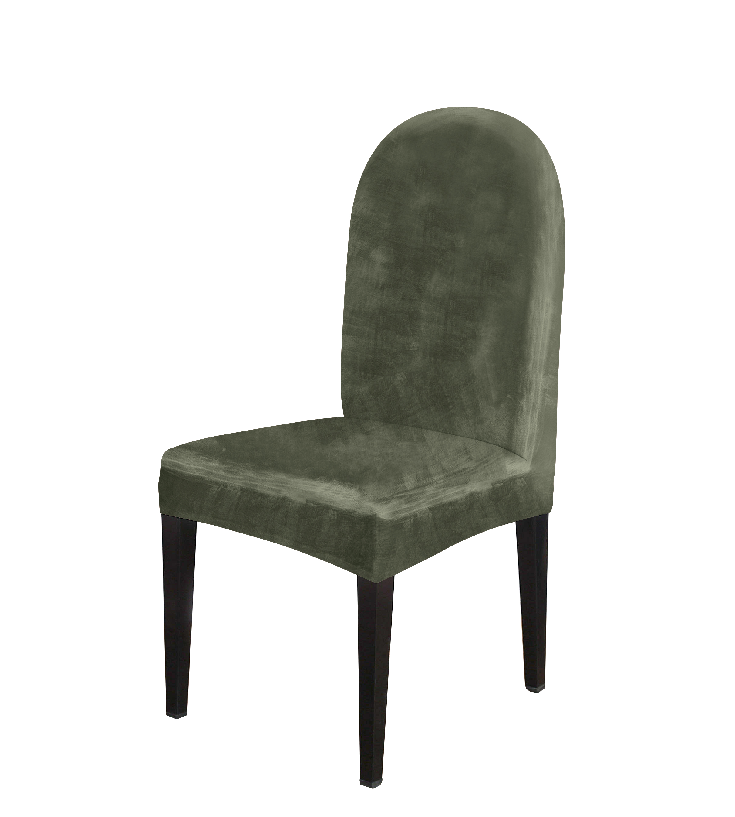 Чехол на стул с круглой спинкой Виктория хоум декор Бруклин оливковый, 6 шт
