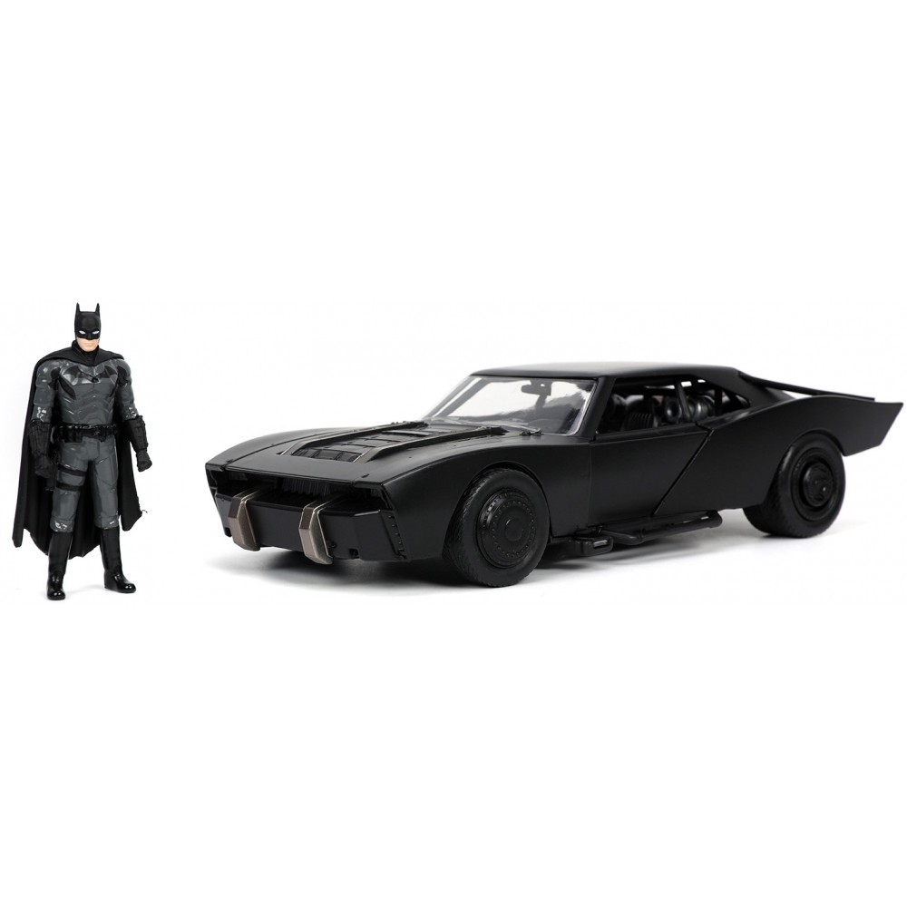 фото Игровой набор jada toys the batman (2022) 2.75+1:24 2021 batmobile with batman 32041