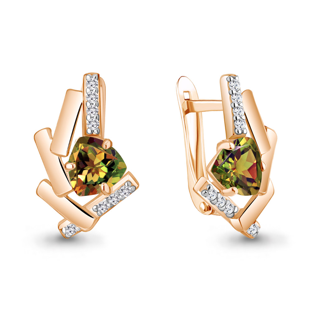 

Серьги из серебра с фианитом Aquamarine Aquamarine 4768319А_925_з, 4768319А_925_з
