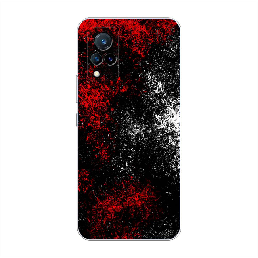 

Чехол на Vivo V21 "Монотипия", Красный;черный;белый, 264350-3