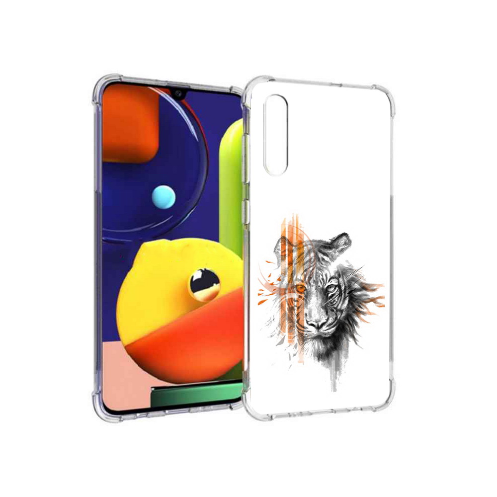 Чехол MyPads Tocco для Samsung Galaxy A70 огненный тигр (PT128584.546.526)