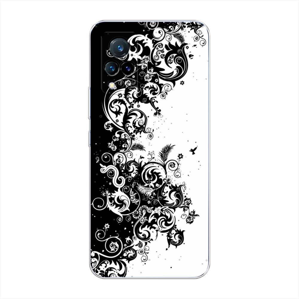 

Чехол на Vivo V21 "Черно белый узор", Белый;черный;серый, 264350-3