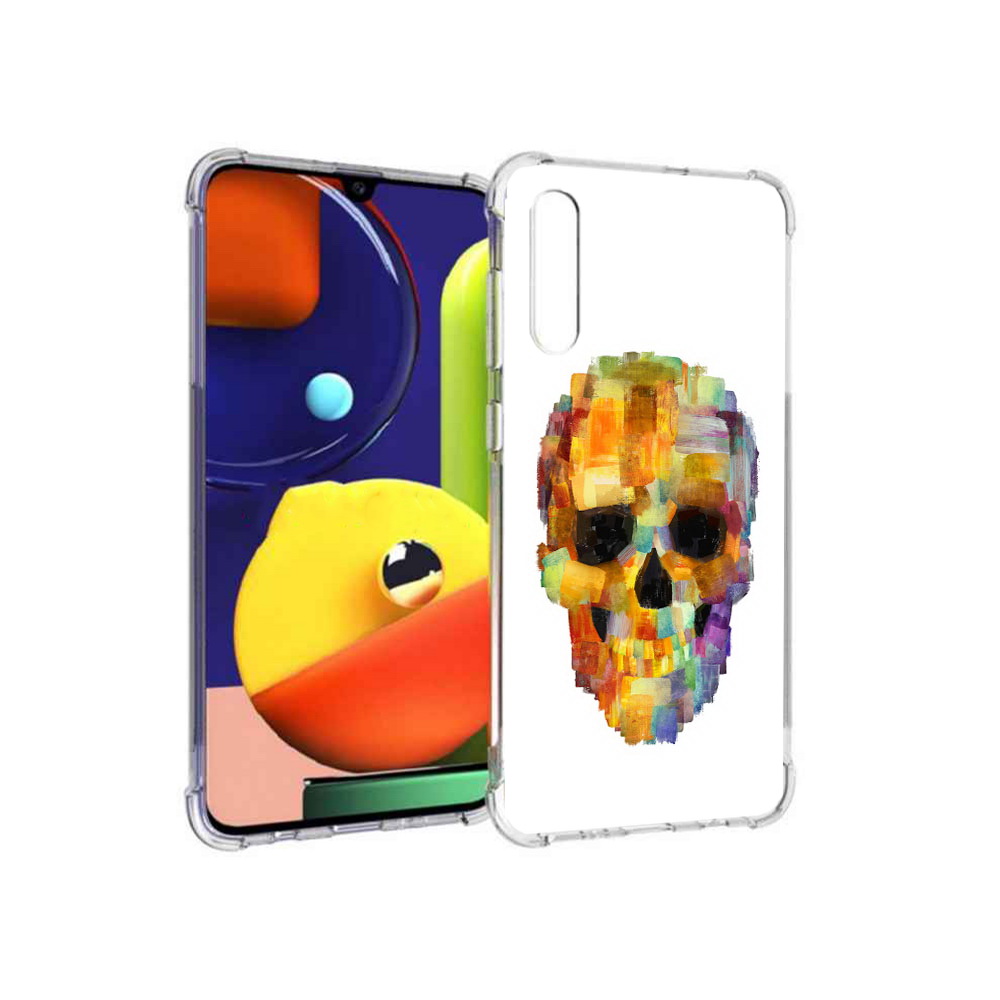

Чехол MyPads Tocco для Samsung Galaxy A70 нарисованный череп (PT128584.546.516), Прозрачный, Tocco