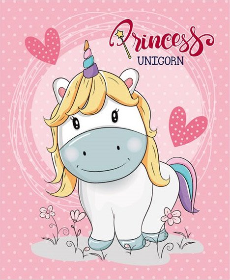 

Блокнот Bourgeois 96 листов, 10х12 см, клетка, Unicorn Princess - Единорог 4918 19325