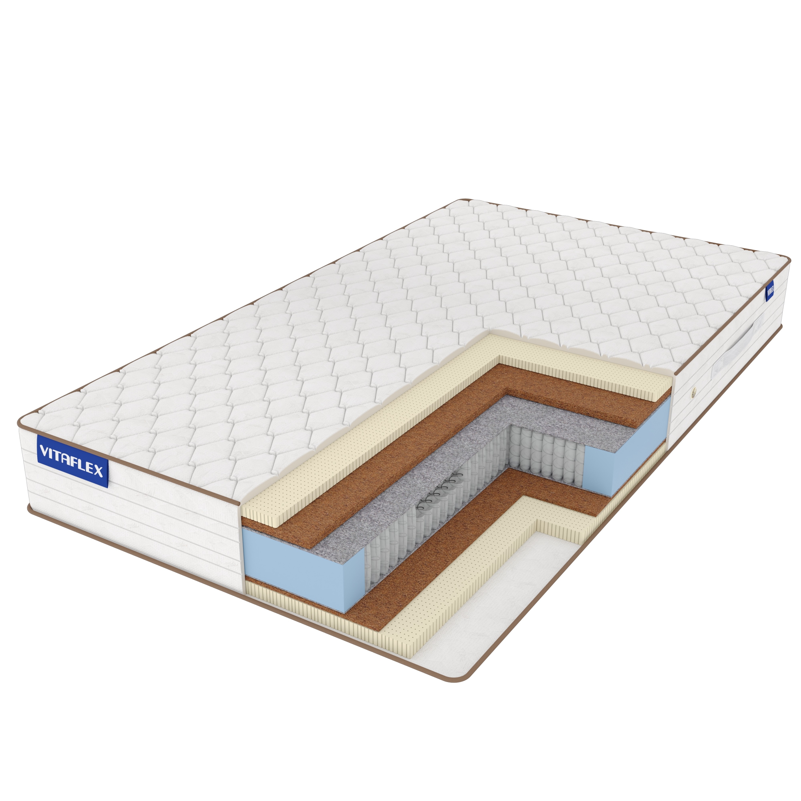 

Матрас Vitaflex Nature Optimal S1000 130х185, Бежевый;белый;серый;серебристый, Optimal S1000