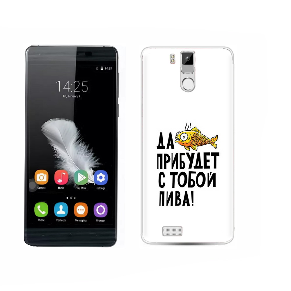 

Чехол MyPads Tocco для Oukitel K6000 Pro ДА прибудет с тобой пива, Прозрачный, Tocco
