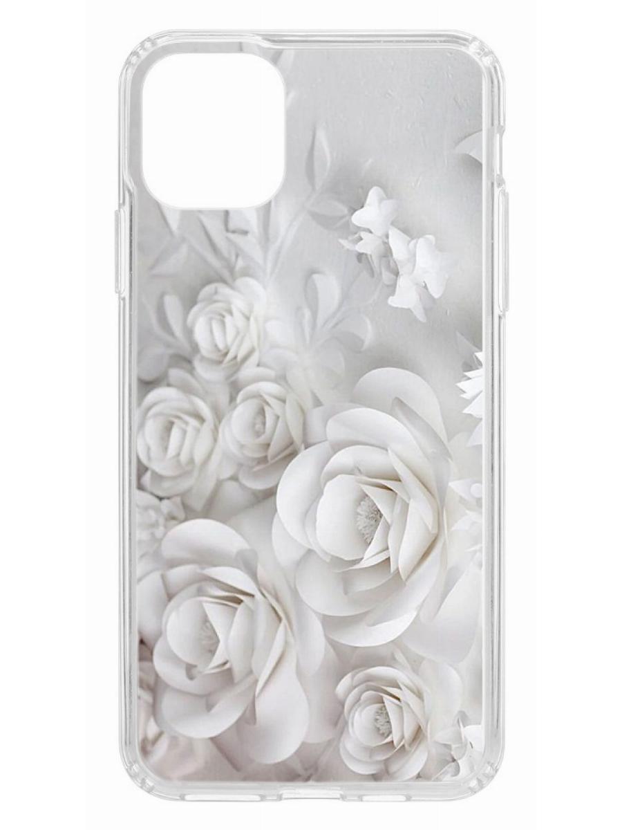 фото Чехол на iphone 11 pro max kruche print white roses кruче