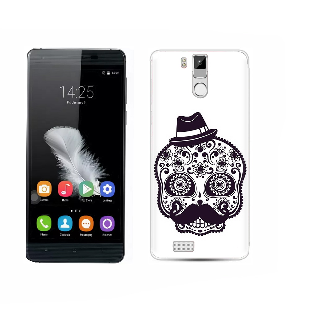

Чехол MyPads Tocco для Oukitel K6000 Pro разрисованный скелет, Прозрачный, Tocco