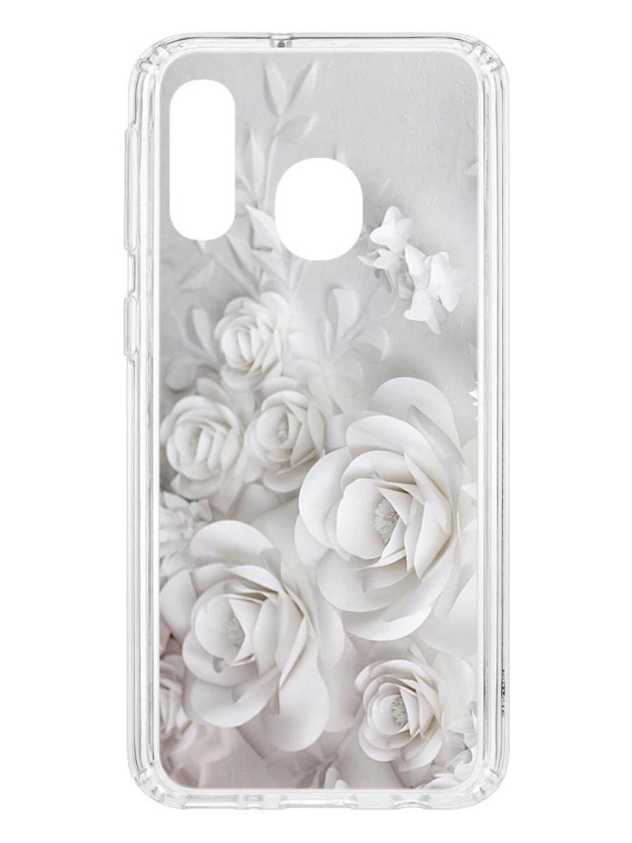 фото Чехол на samsung galaxy a40 2019 kruche print white roses кruче