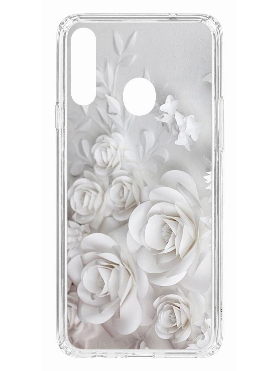 фото Чехол на samsung galaxy a20s kruche print white roses кruче