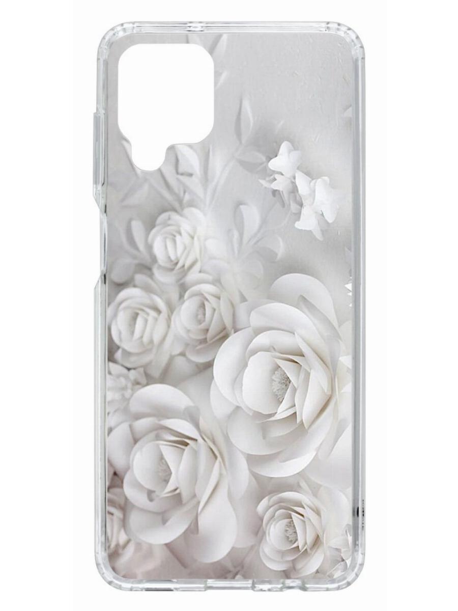 фото Чехол на samsung galaxy a12 kruche print white roses кruче