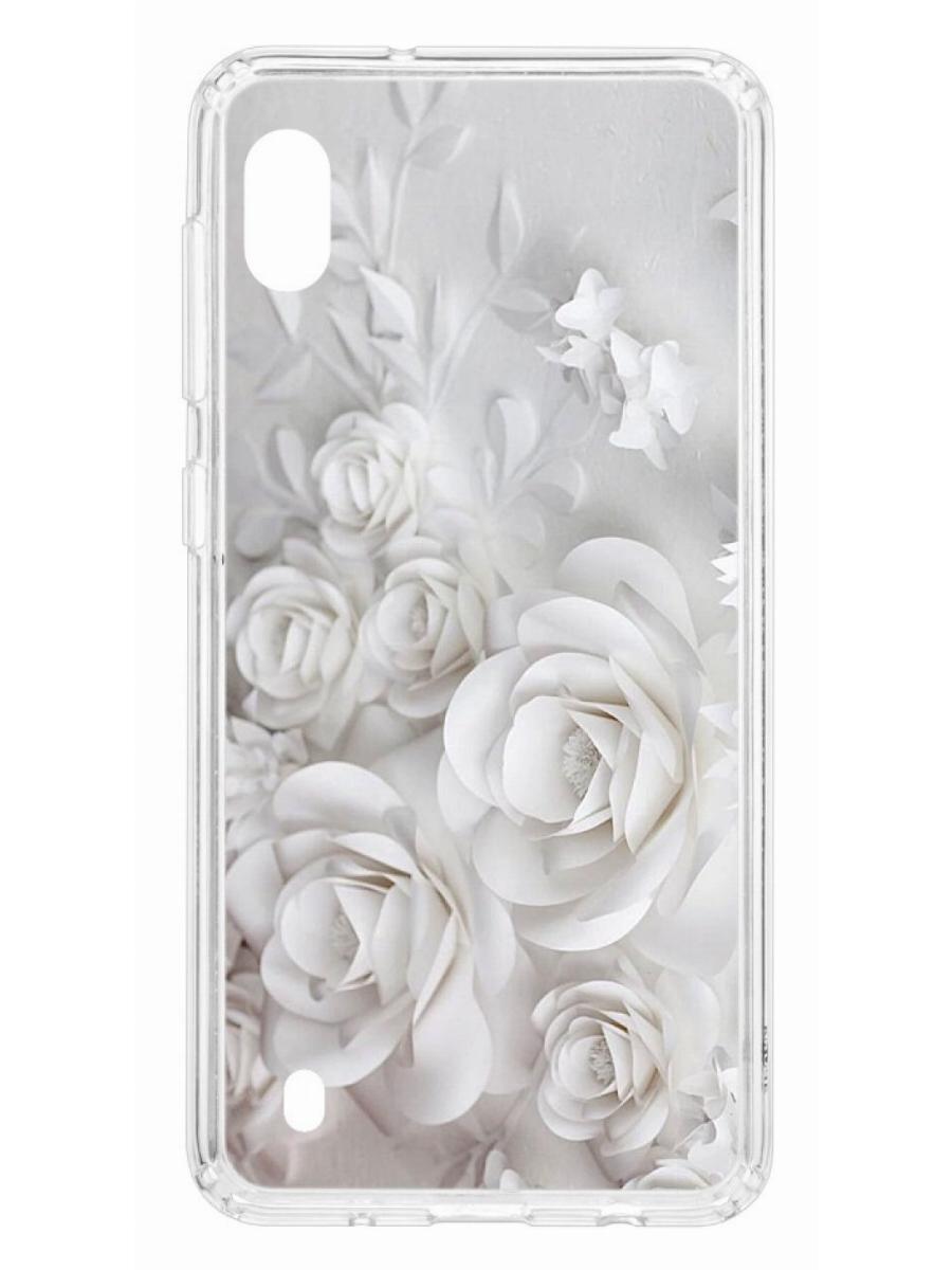 фото Чехол на samsung galaxy a10 2019 kruche print white roses кruче