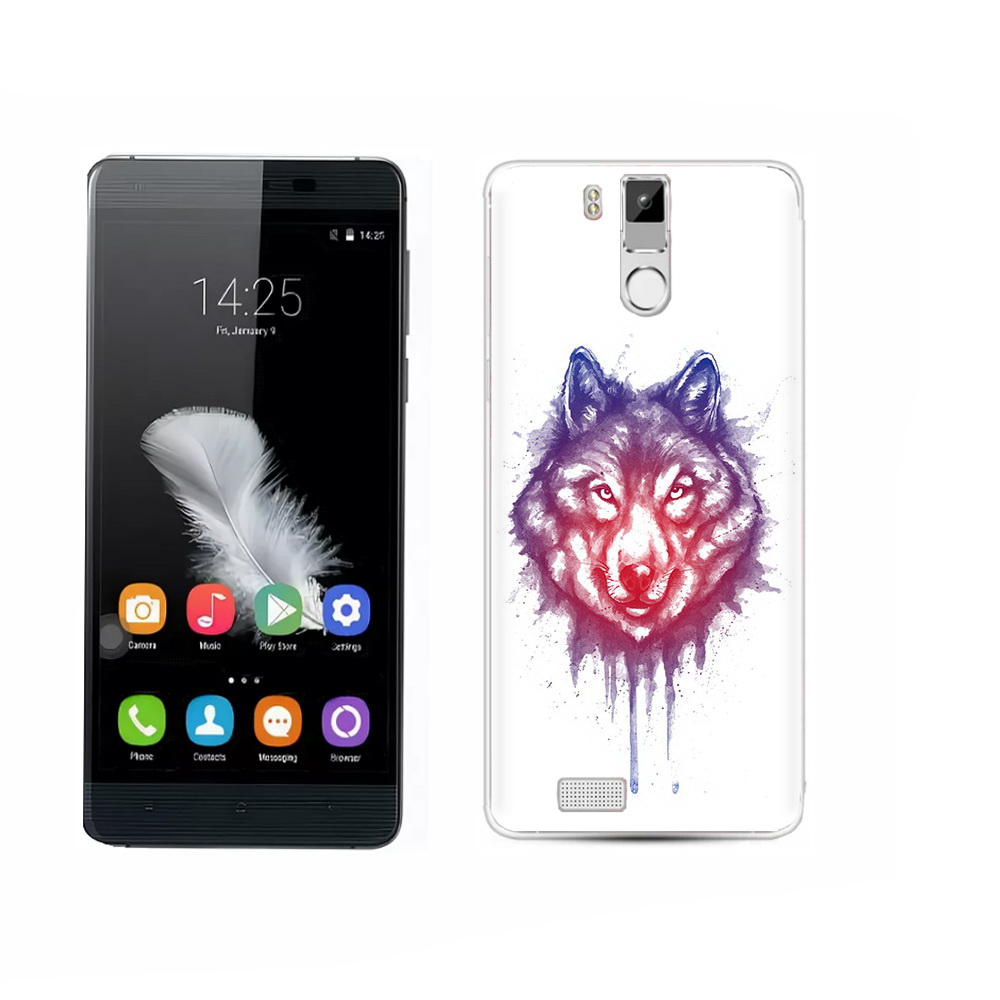 

Чехол MyPads Tocco для Oukitel K6000 Pro пушистый волк, Прозрачный, Tocco