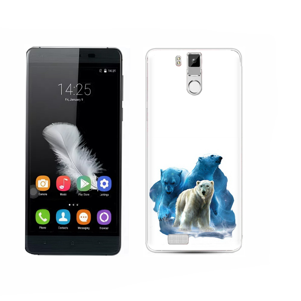 

Чехол MyPads Tocco для Oukitel K6000 Pro полярный медведь, Прозрачный, Tocco