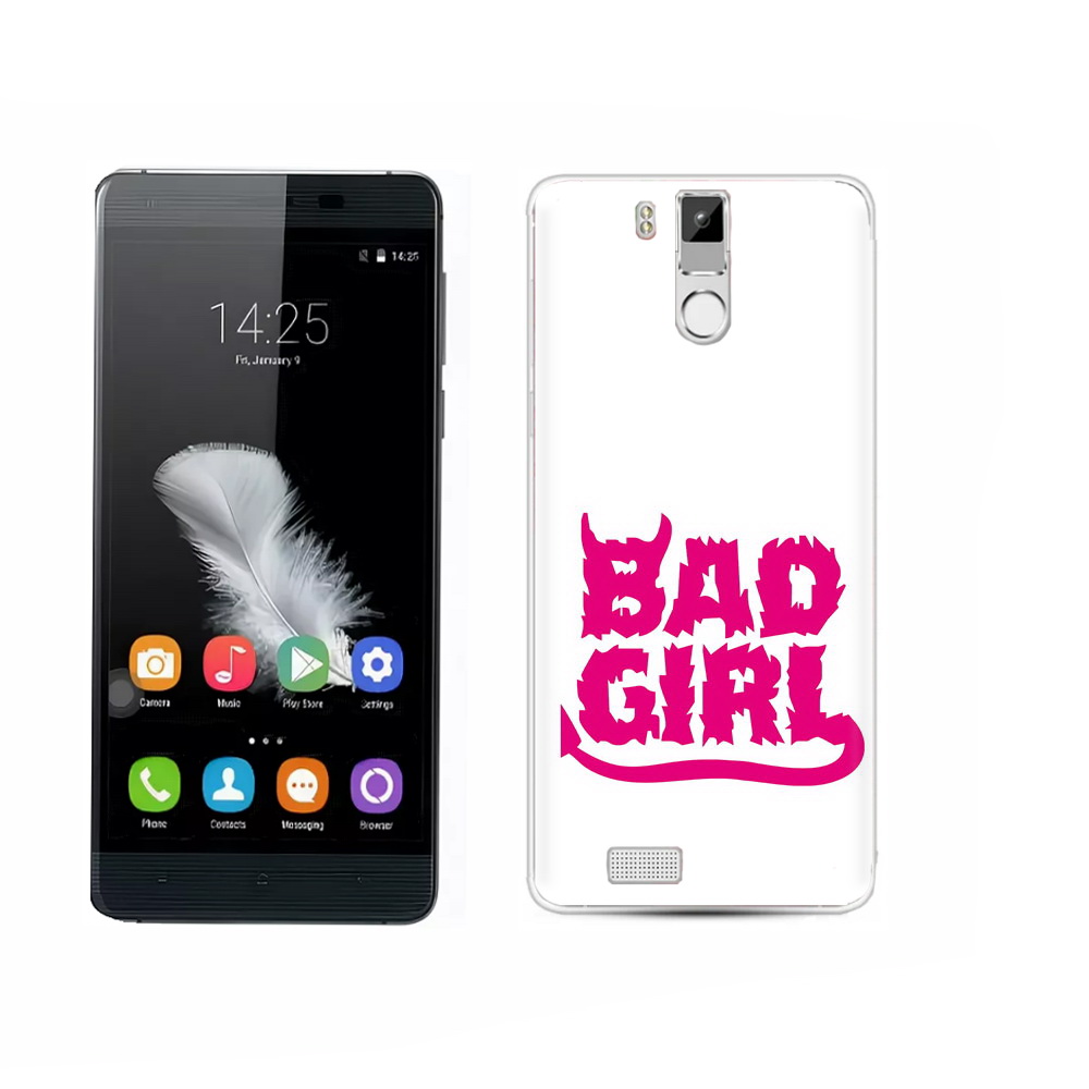 

Чехол MyPads Tocco для Oukitel K6000 Pro плохая девочка, Прозрачный, Tocco