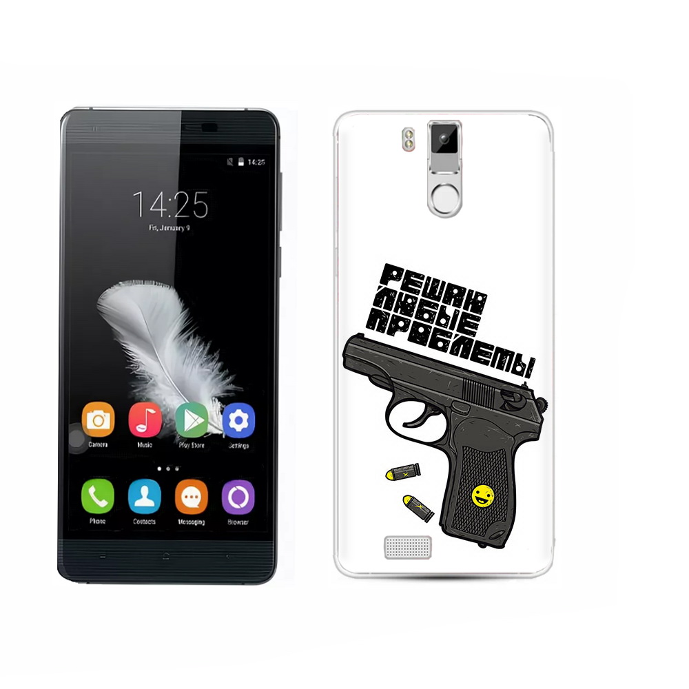 

Чехол MyPads Tocco для Oukitel K6000 Pro пистолет против проблем, Прозрачный, Tocco