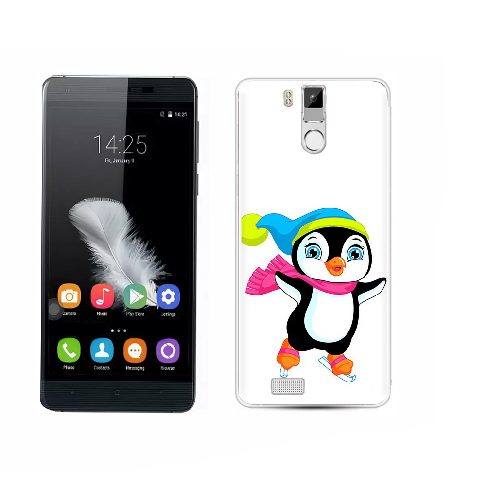 

Чехол MyPads Tocco для Oukitel K6000 Pro пингвин на коньках, Прозрачный, Tocco