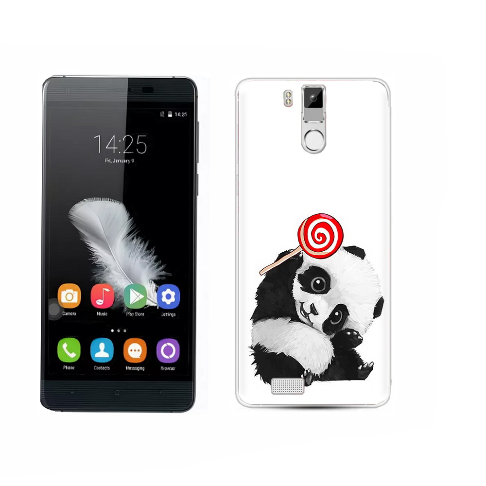 

Чехол MyPads Tocco для Oukitel K6000 Pro панда с леденцом, Прозрачный, Tocco