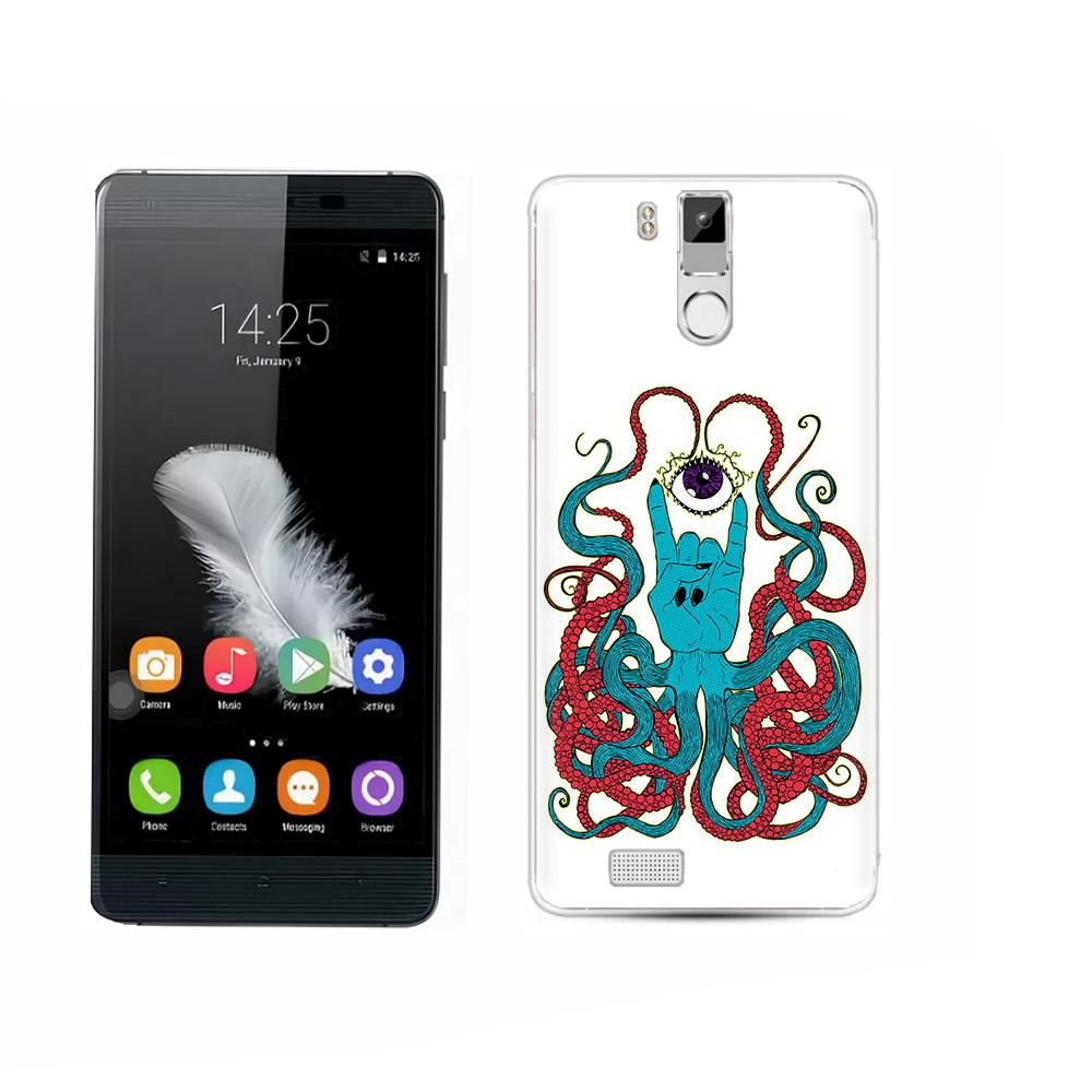 

Чехол MyPads Tocco для Oukitel K6000 Pro осьминог-рука абстракция, Прозрачный, Tocco