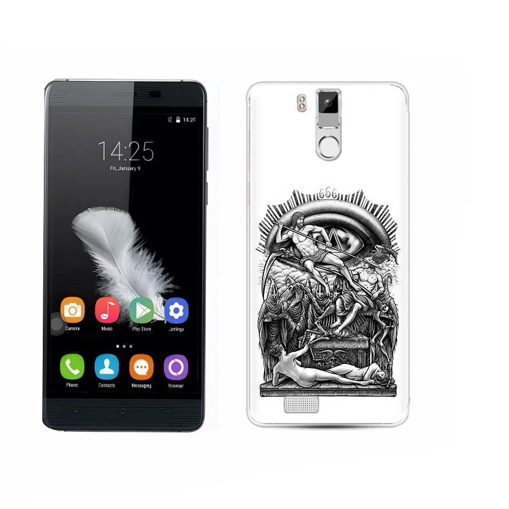 

Чехол MyPads Tocco для Oukitel K6000 Pro оракул черно белый, Прозрачный, Tocco