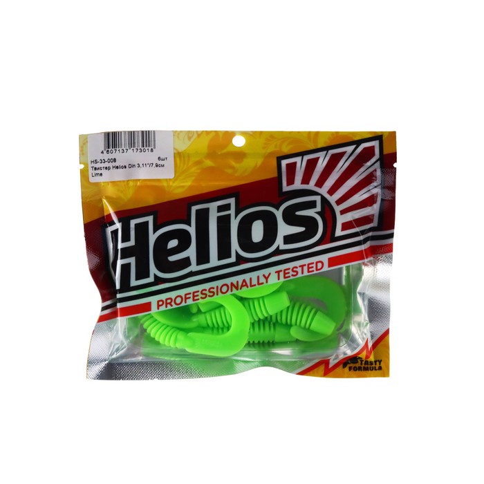 

Твистер Helios Din 3 Lime, 7.9 см, 6 шт. (HS-33-008), Зеленый;желтый, Din