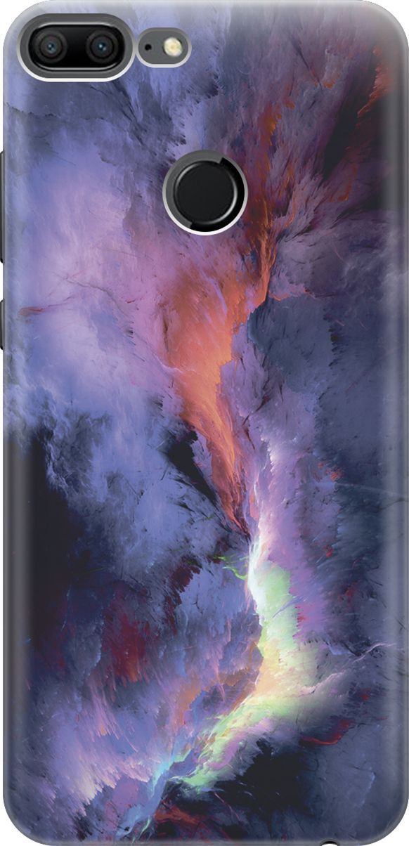 

Силиконовый чехол на Honor 9 Lite с принтом "Гром и молния", Фиолетовый;черный, 6405