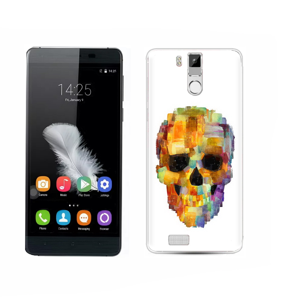 

Чехол MyPads Tocco для Oukitel K6000 Pro нарисованный череп, Прозрачный, Tocco