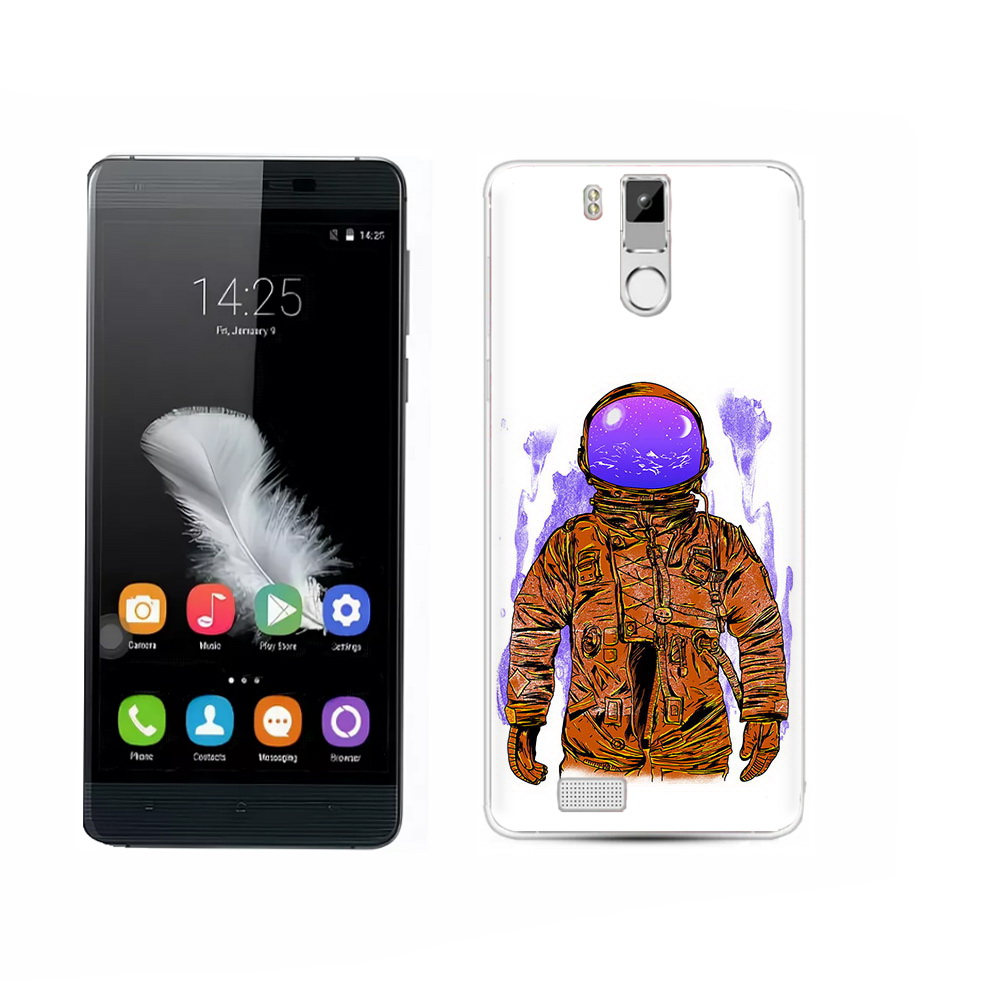 

Чехол MyPads Tocco для Oukitel K6000 Pro нарисованный мужчина в скафандре, Прозрачный, Tocco