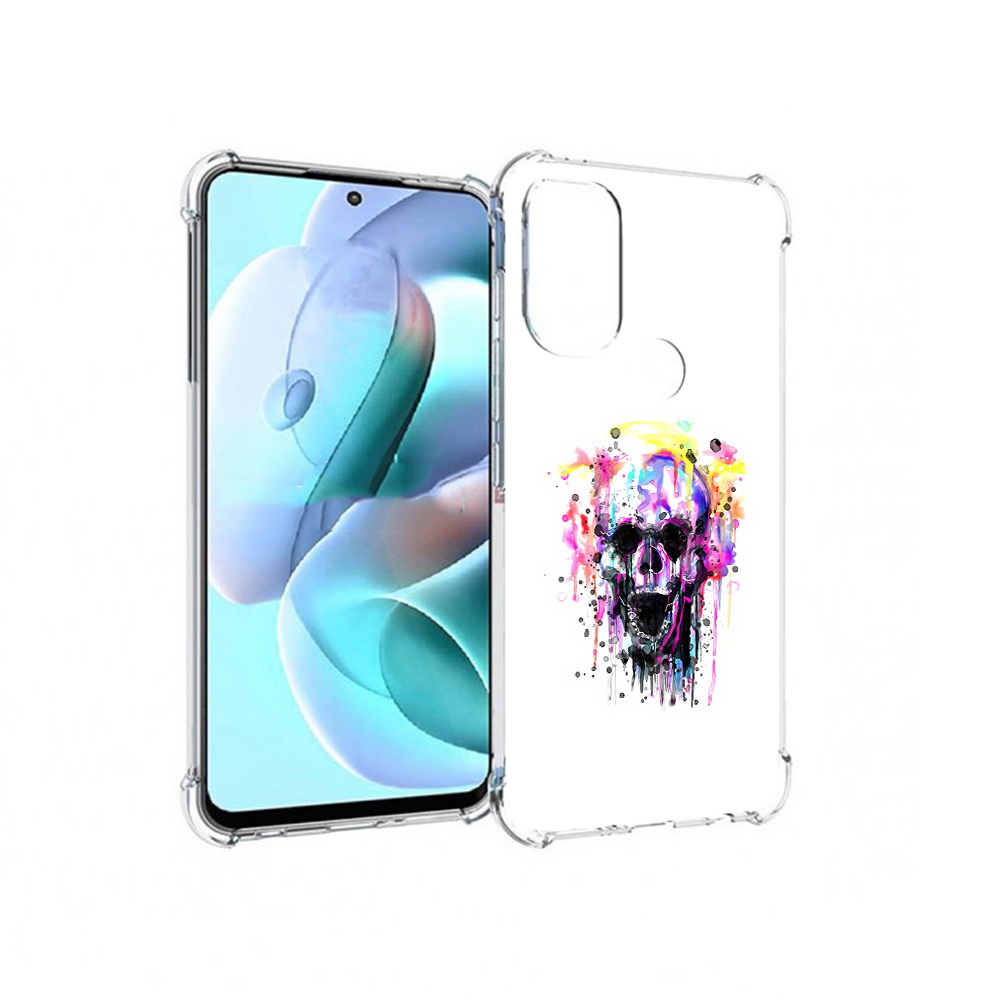 

Чехол MyPads Tocco для Motorola Moto G71 граффити череп (PT227080.353.298), Прозрачный, Tocco